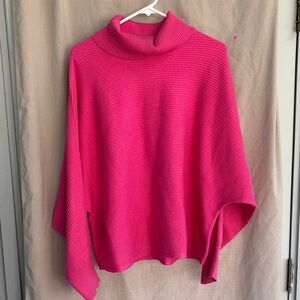 Old Navy Hot Pink Ribbed Cowl Neck Sweater